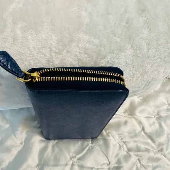 Prada Vibrant Blue Saffiano Wallet